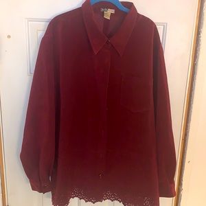 Burgundy long sleeves top